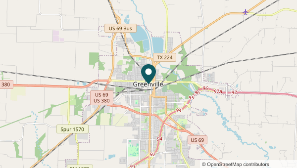 Map of Greenville, Greenville service area