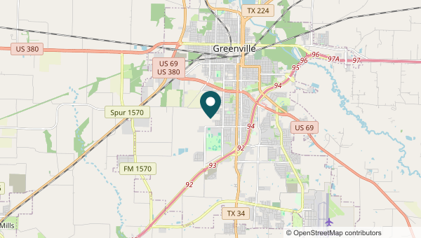 Map of Greenville, Greenville service area
