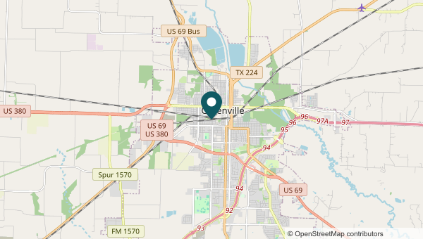 Map of Greenville, Greenville service area
