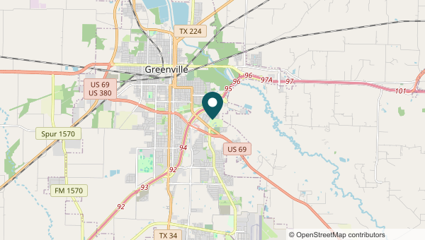 Map of Greenville, Greenville service area